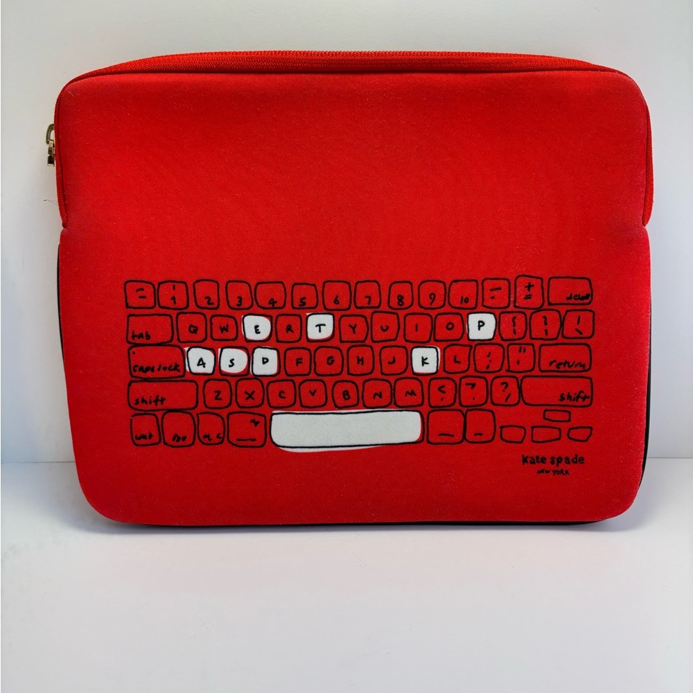 Kate Spade Red Neoprene "Keyboard" Ipad Case